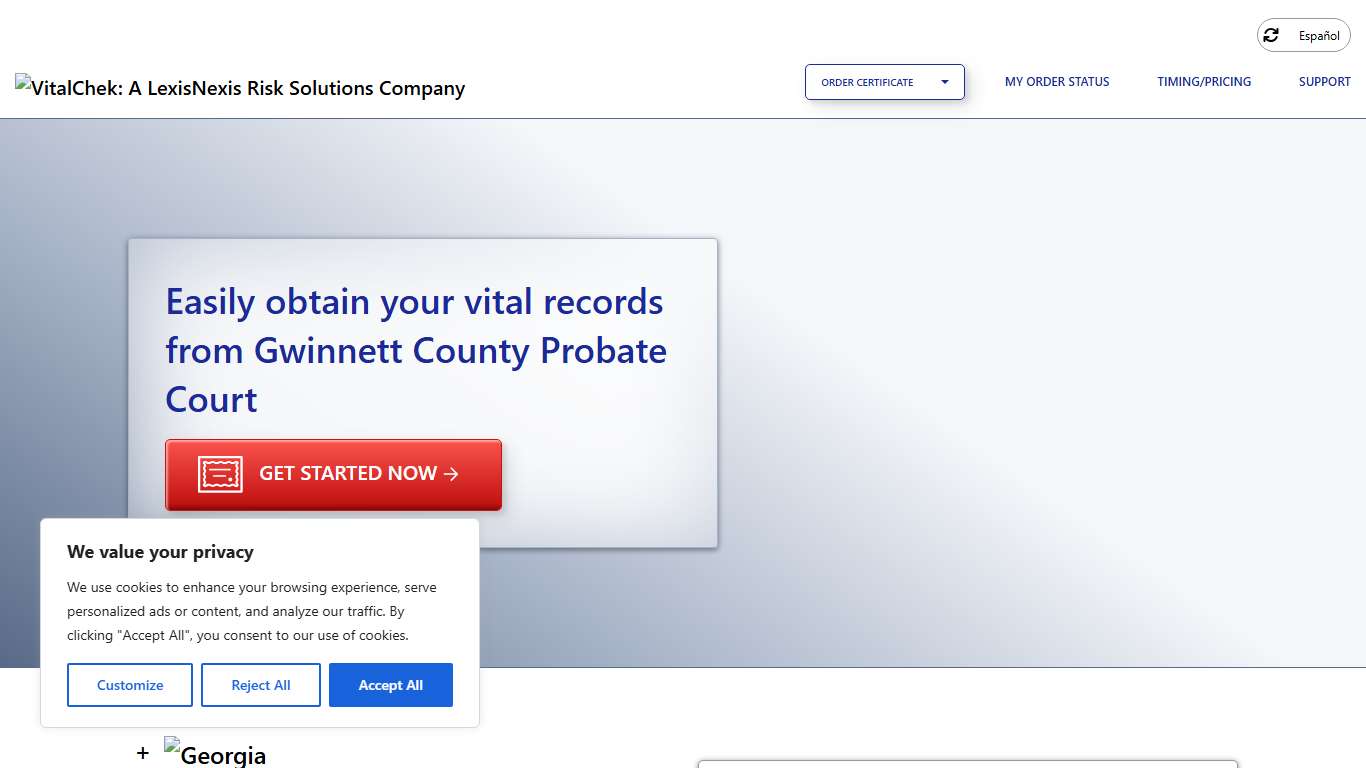Gwinnett County Probate Court (GA) Order Certificates - VitalChek